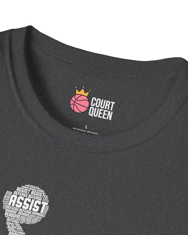 Basketball Girls Women Word Cloud Dunk T-Shirt