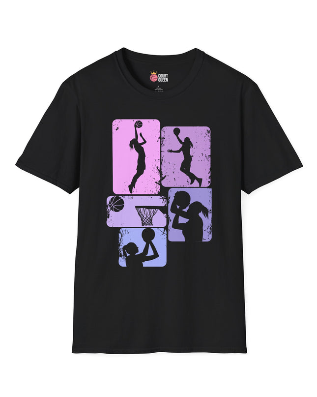 Basketball Girls Women Retro T-Shirt