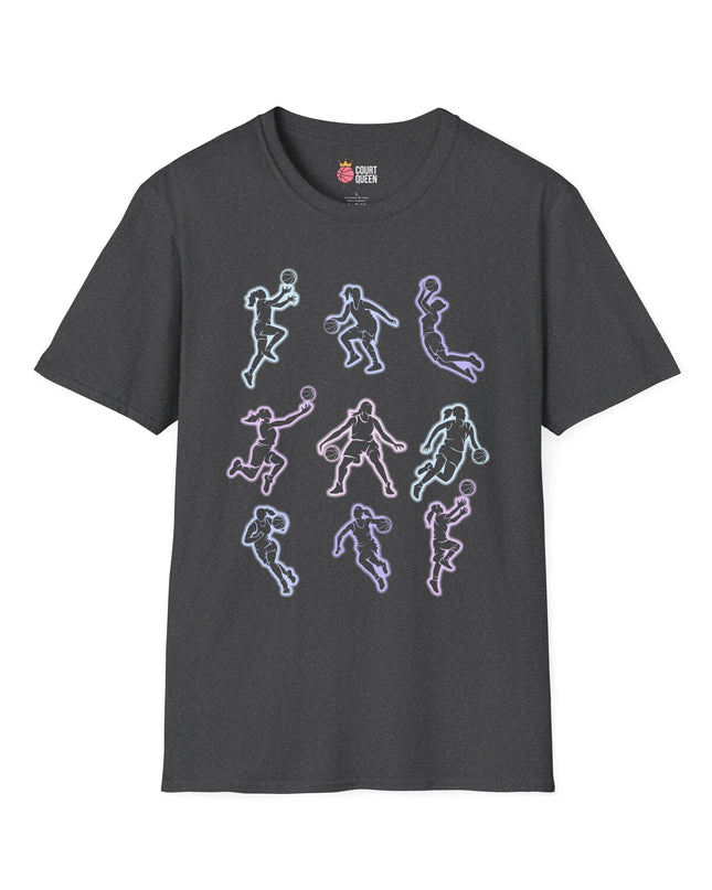 Basketball Girls Women Glow T-Shirt